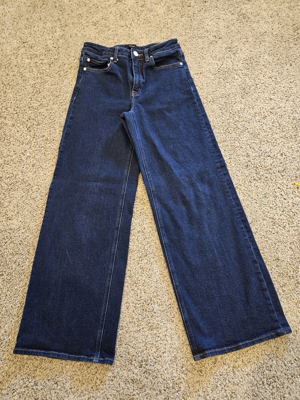 Quince Dark Blue Wide-Leg Jeans